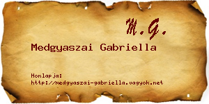Medgyaszai Gabriella névjegykártya